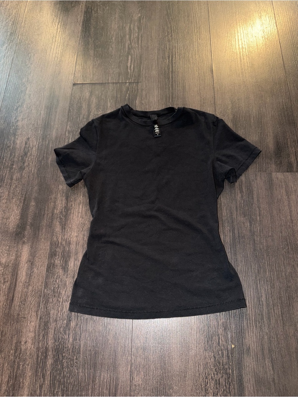 SKIMS Black Short-Sleeve Crewneck Tee